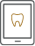 Icon of tablet with tooth on it